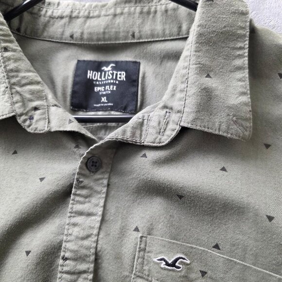 Hollister Epic Flex Shirt Green XL‎ - Picture 6 of 11